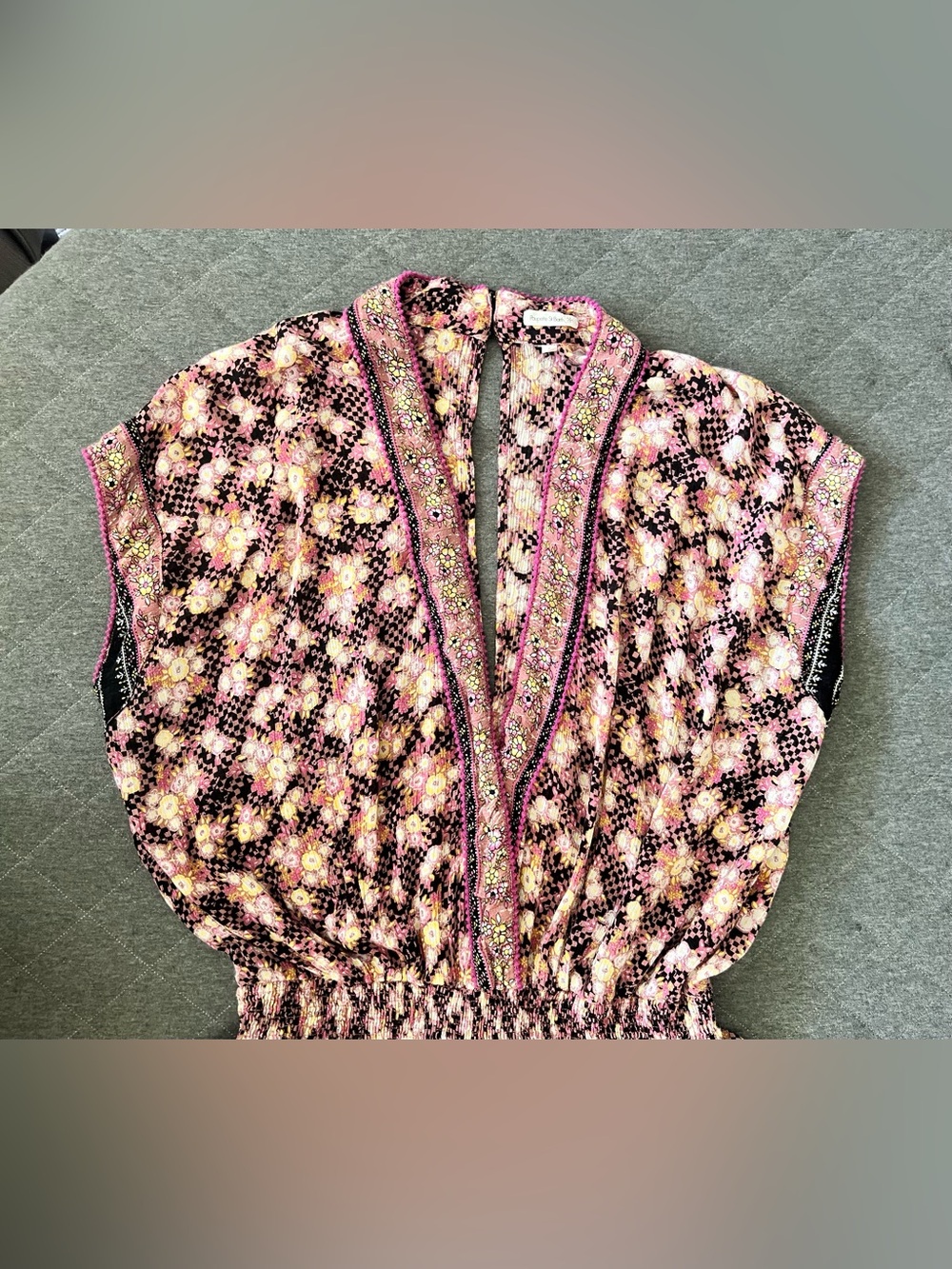 POUPETTE ST BARTH Small Amora Pink Fressia Romper Orig $250 Exc Cond - Picture 7 of 8